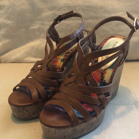 Madden Girl Leather and Cork Wedge - Picture 1 of 5